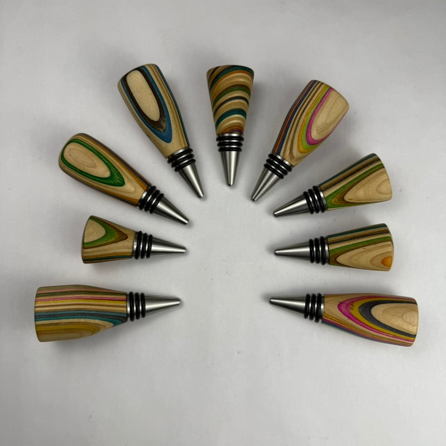 Recycled Skateboard Bottle Stoppers