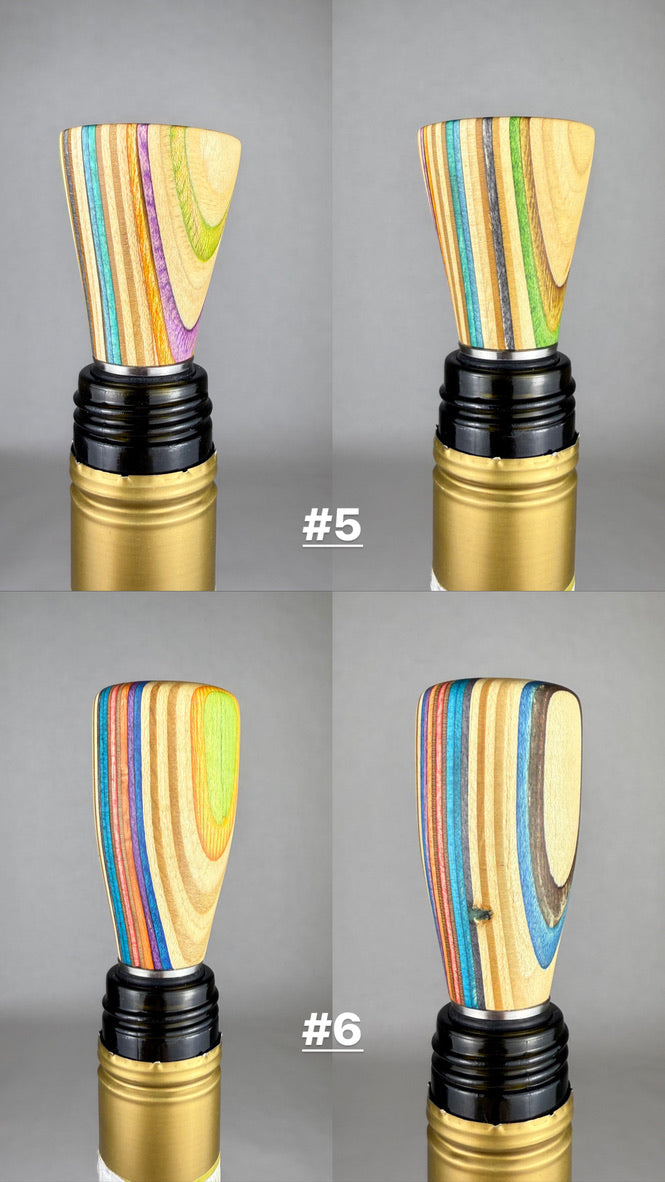 Recycled Skateboard Bottle Stoppers