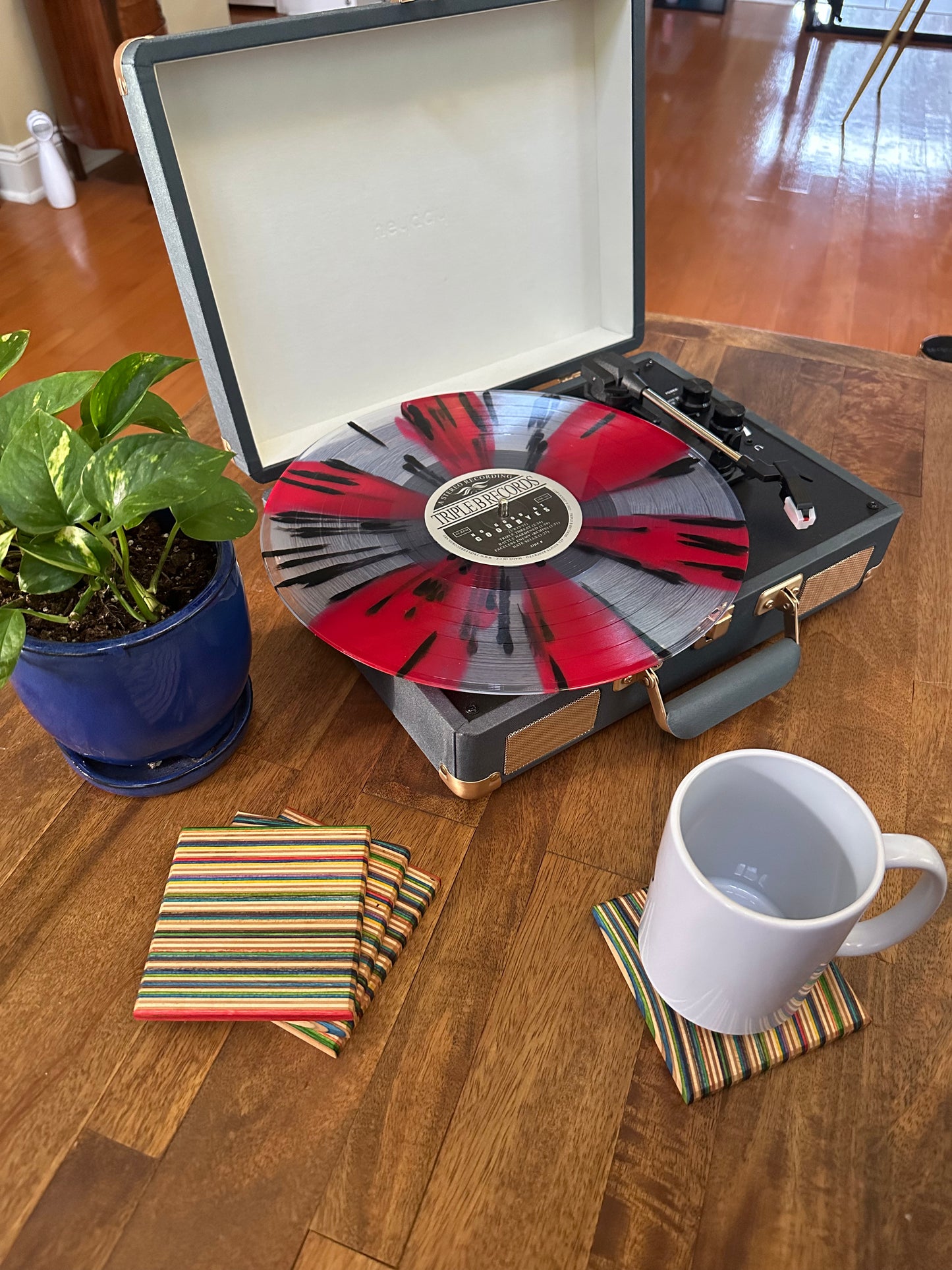 Recycled Skateboard Coasters
