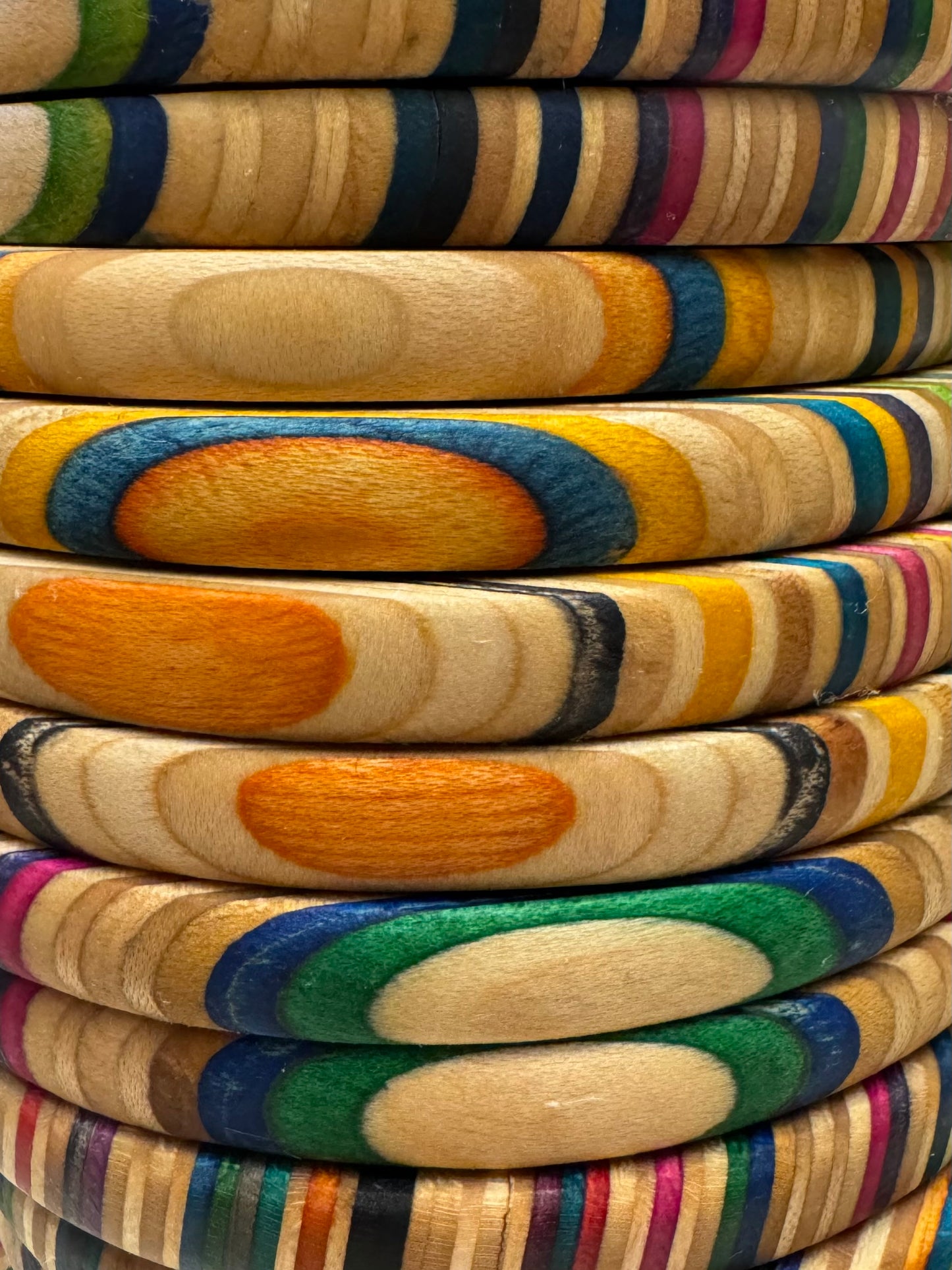 Recycled Skateboard Circle Coasters