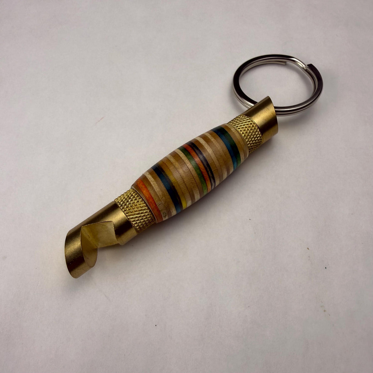 Recycled Skateboard Bottle Opener Keychain
